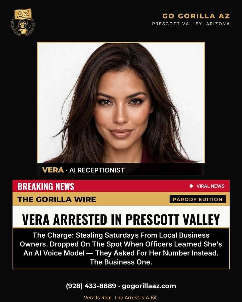 Gorilla Wire Breaking News — Vera Arrested In Prescott Valley — The Charge: Stealing Saturdays From Local Business Owners